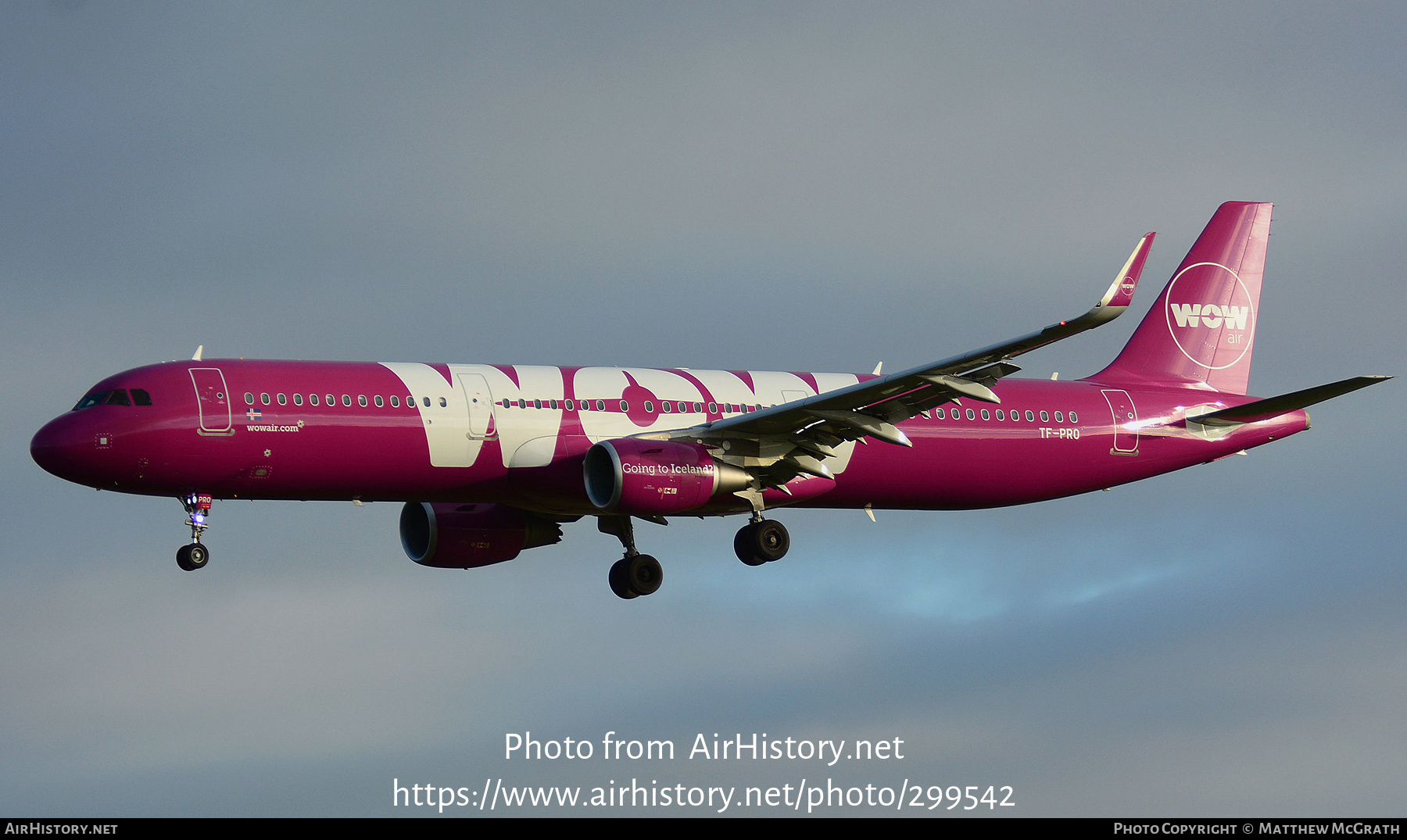 Aircraft Photo of TF-PRO | Airbus A321-211 | WOW Air | AirHistory.net #299542