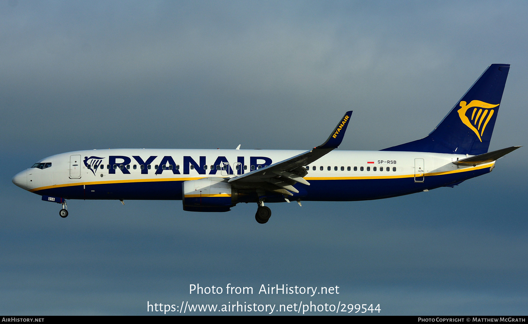 Aircraft Photo of SP-RSB | Boeing 737-800 | Ryanair | AirHistory.net #299544