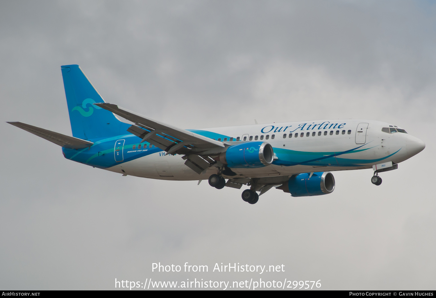 Aircraft Photo of VH-INU | Boeing 737-3Y0 | Our Airline | AirHistory.net #299576