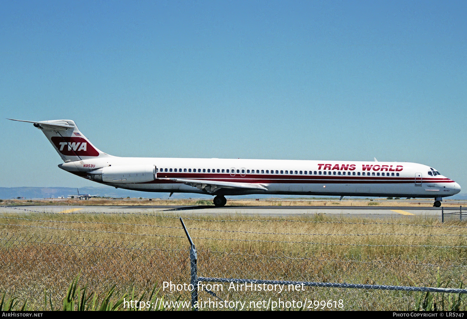 Aircraft Photo of N953U | McDonnell Douglas MD-82 (DC-9-82) | Trans World Airlines - TWA | AirHistory.net #299618