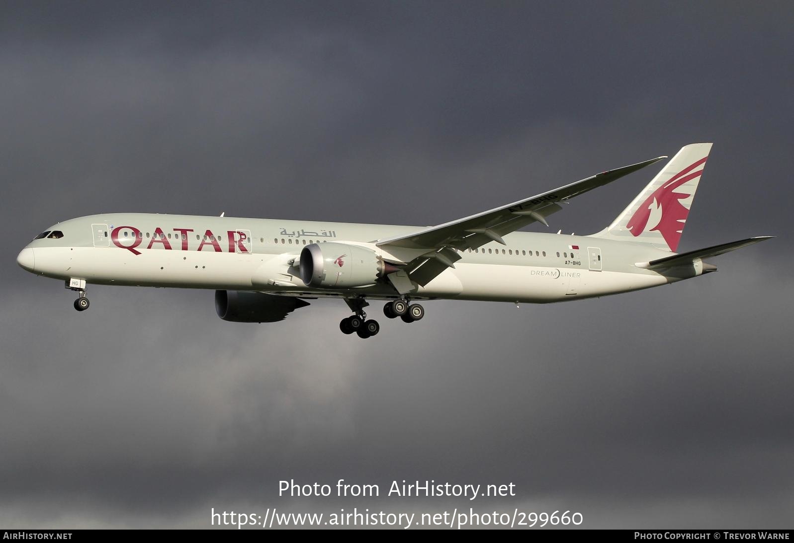 Aircraft Photo of A7-BHG | Boeing 787-9 Dreamliner | Qatar Airways | AirHistory.net #299660