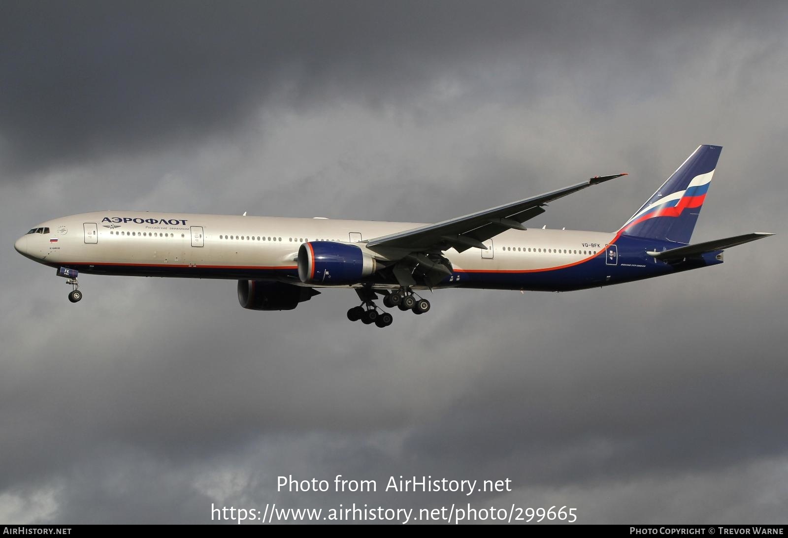 Aircraft Photo of VQ-BFK | Boeing 777-300/ER | Aeroflot - Russian Airlines | AirHistory.net #299665