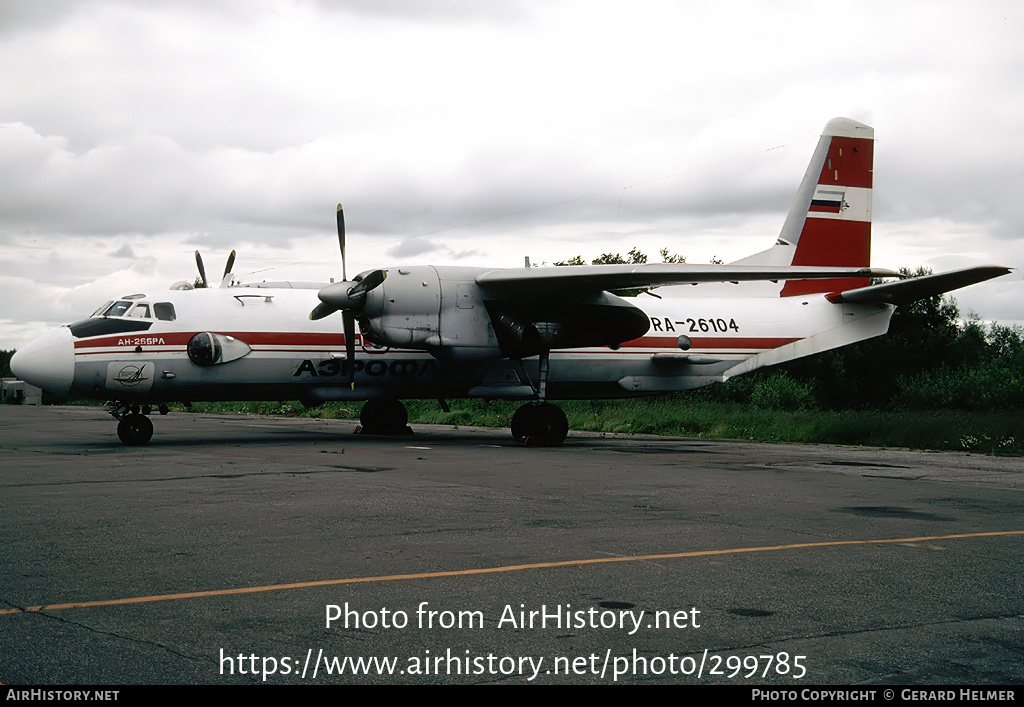 Aircraft Photo of RA-26104 | Antonov An-26BRL | Aeroflot | AirHistory.net #299785