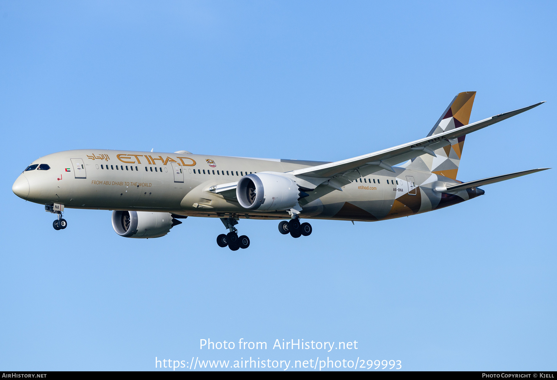 Aircraft Photo of A6-BNA | Boeing 787-9 Dreamliner | Etihad Airways | AirHistory.net #299993