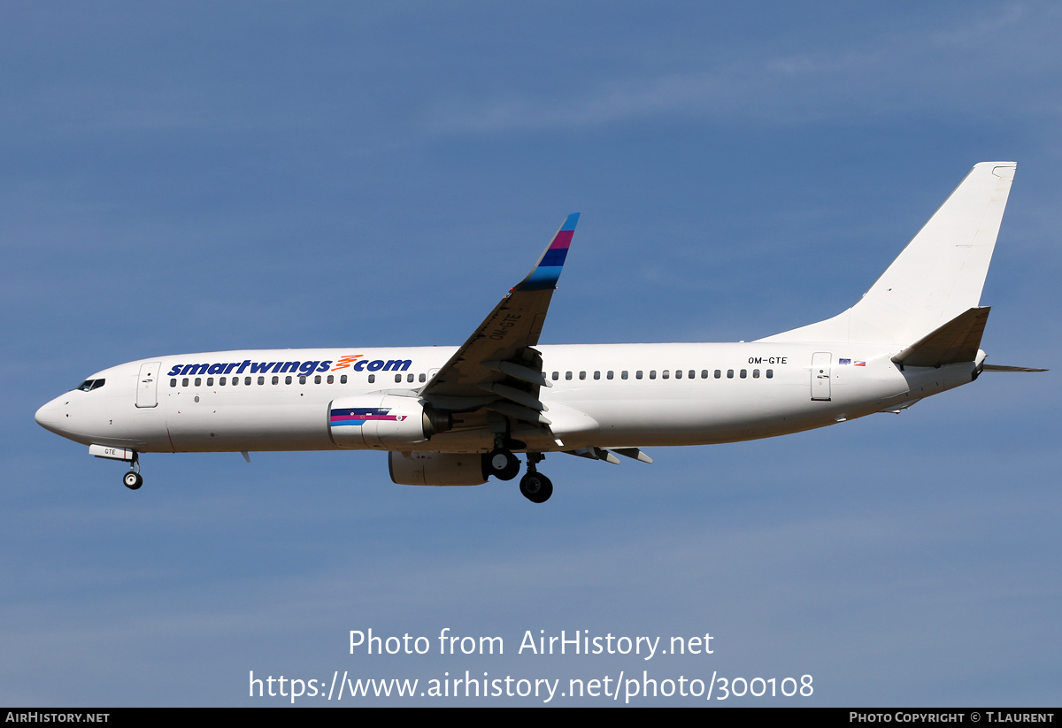 Aircraft Photo of OM-GTE | Boeing 737-8AS | Smartwings | AirHistory.net #300108