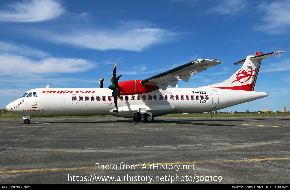 Aircraft Photo of F-WWEQ | ATR ATR-72-600 (ATR-72-212A) | Alliance Air | AirHistory.net #300109