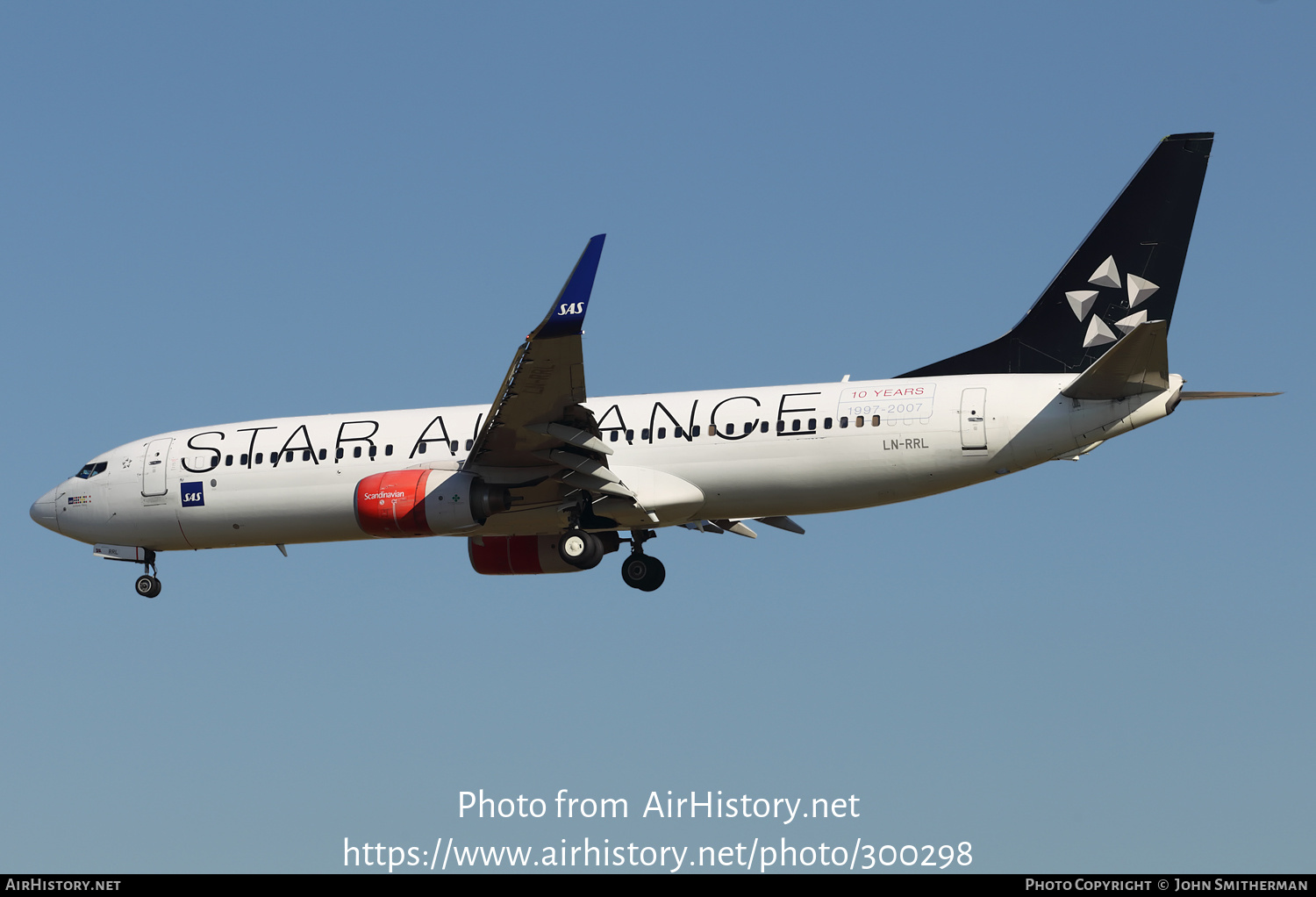 Aircraft Photo of LN-RRL | Boeing 737-883 | Scandinavian Airlines - SAS | AirHistory.net #300298