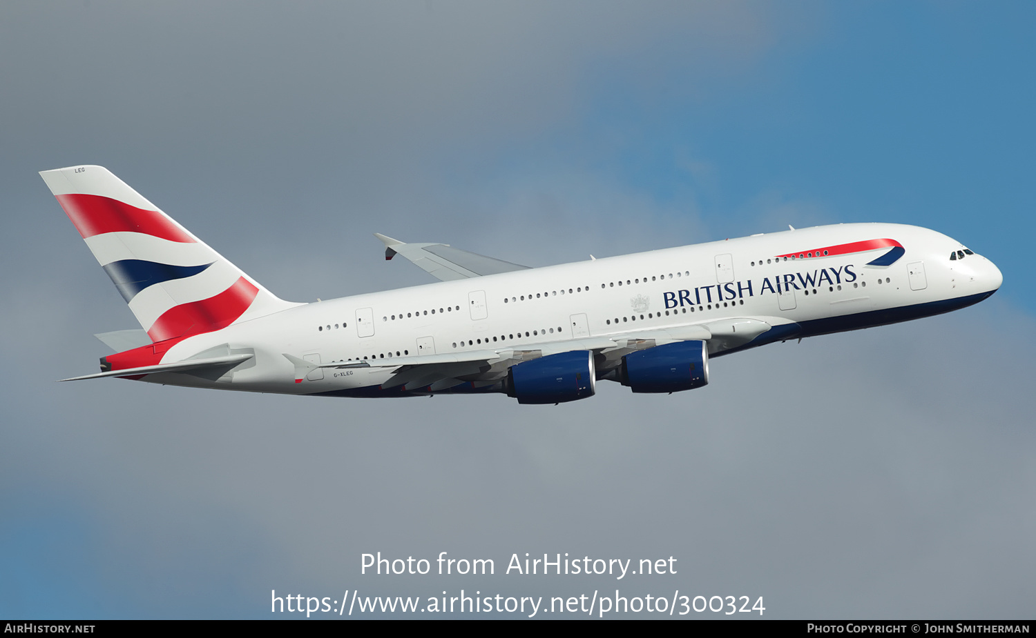 Aircraft Photo of G-XLEG | Airbus A380-841 | British Airways | AirHistory.net #300324