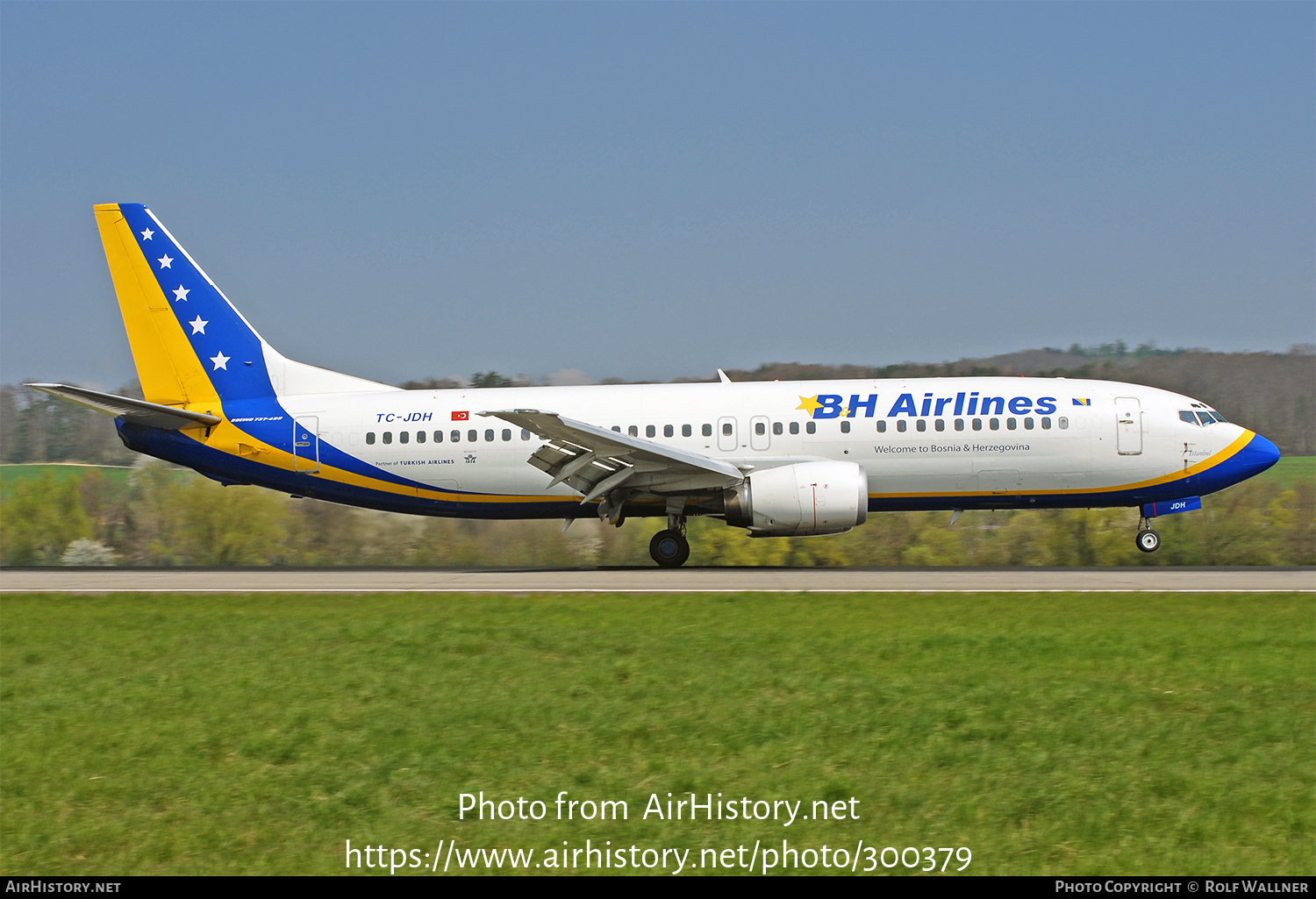 Aircraft Photo of TC-JDH | Boeing 737-4Y0 | B & H Airlines | AirHistory.net #300379