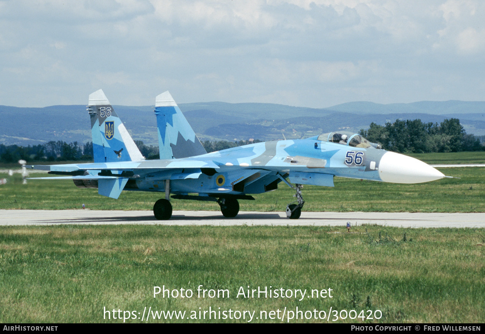 Aircraft Photo of 56 blue | Sukhoi Su-27P1M | Ukraine - Air Force | AirHistory.net #300420