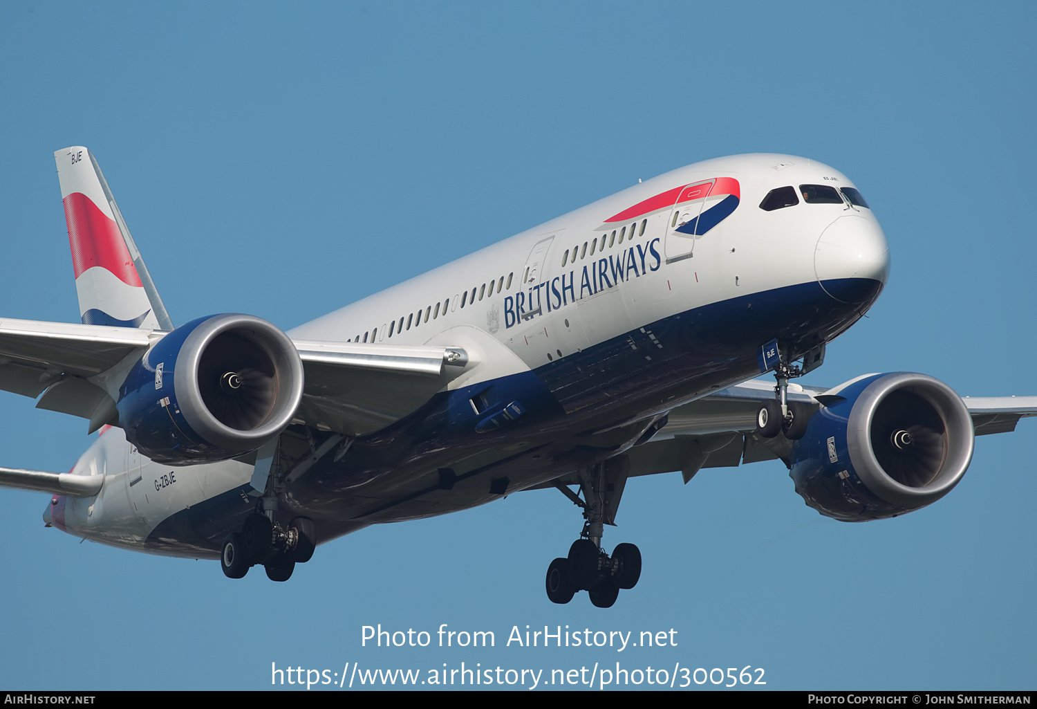 Aircraft Photo of G-ZBJE | Boeing 787-8 Dreamliner | British Airways | AirHistory.net #300562