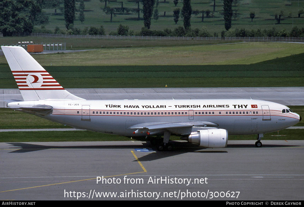 Aircraft Photo of TC-JCS | Airbus A310-203 | THY Türk Hava Yolları - Turkish Airlines | AirHistory.net #300627