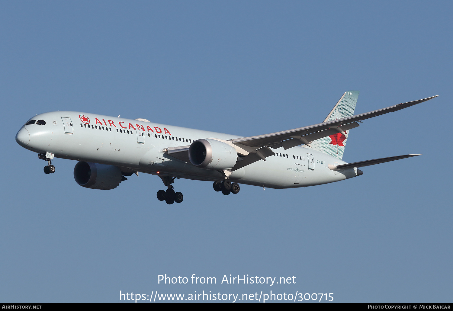 Aircraft Photo of C-FGDT | Boeing 787-9 Dreamliner | Air Canada | AirHistory.net #300715