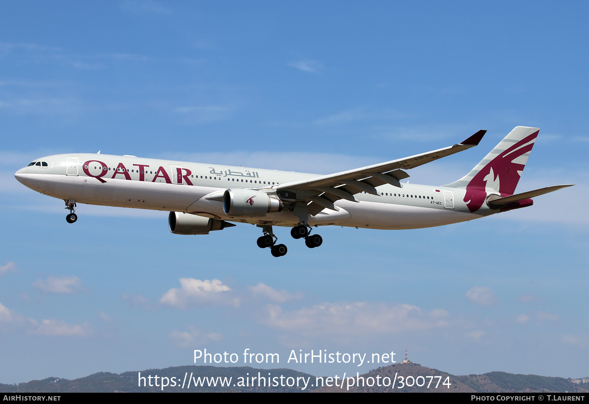 Aircraft Photo of A7-AEC | Airbus A330-302 | Qatar Airways | AirHistory.net #300774