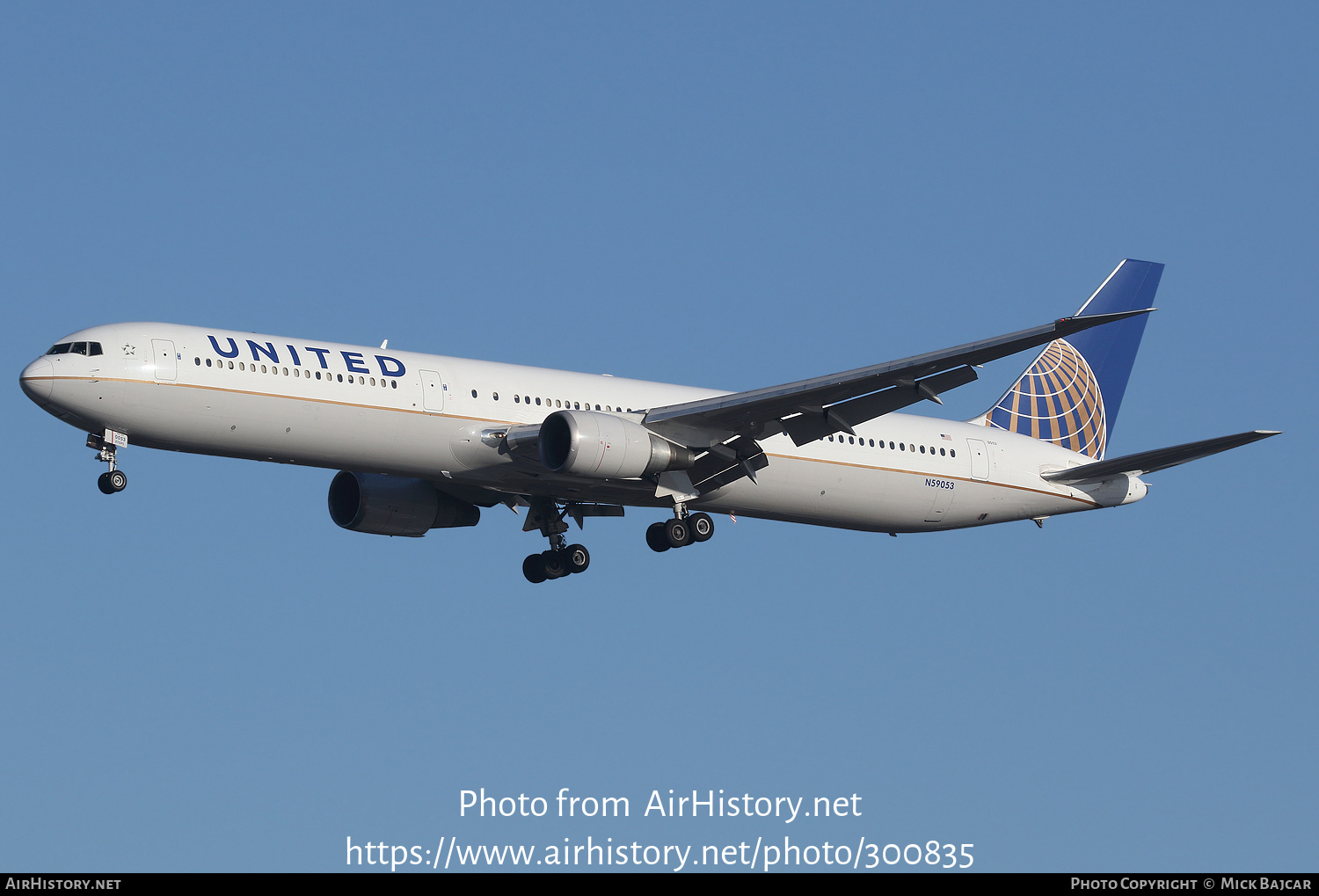 Aircraft Photo of N59053 | Boeing 767-424/ER | United Airlines | AirHistory.net #300835