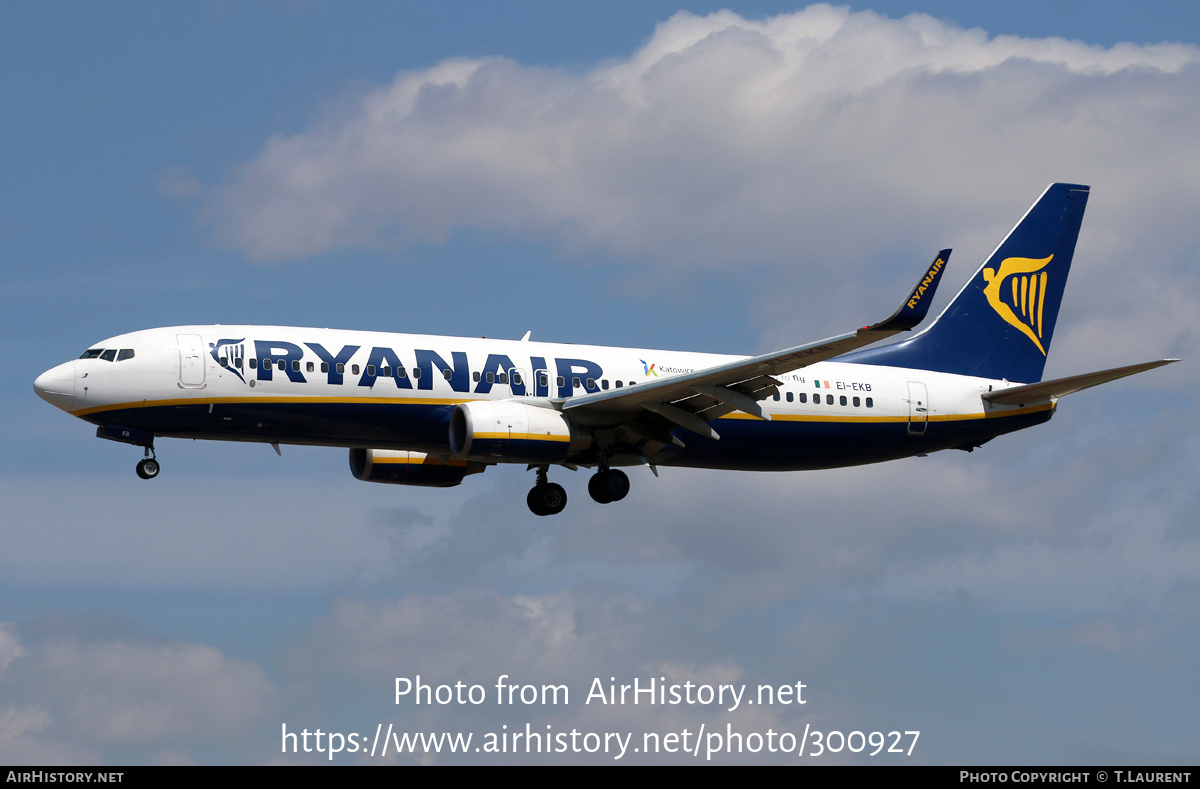 Aircraft Photo of EI-EKB | Boeing 737-8AS | Ryanair | AirHistory.net #300927