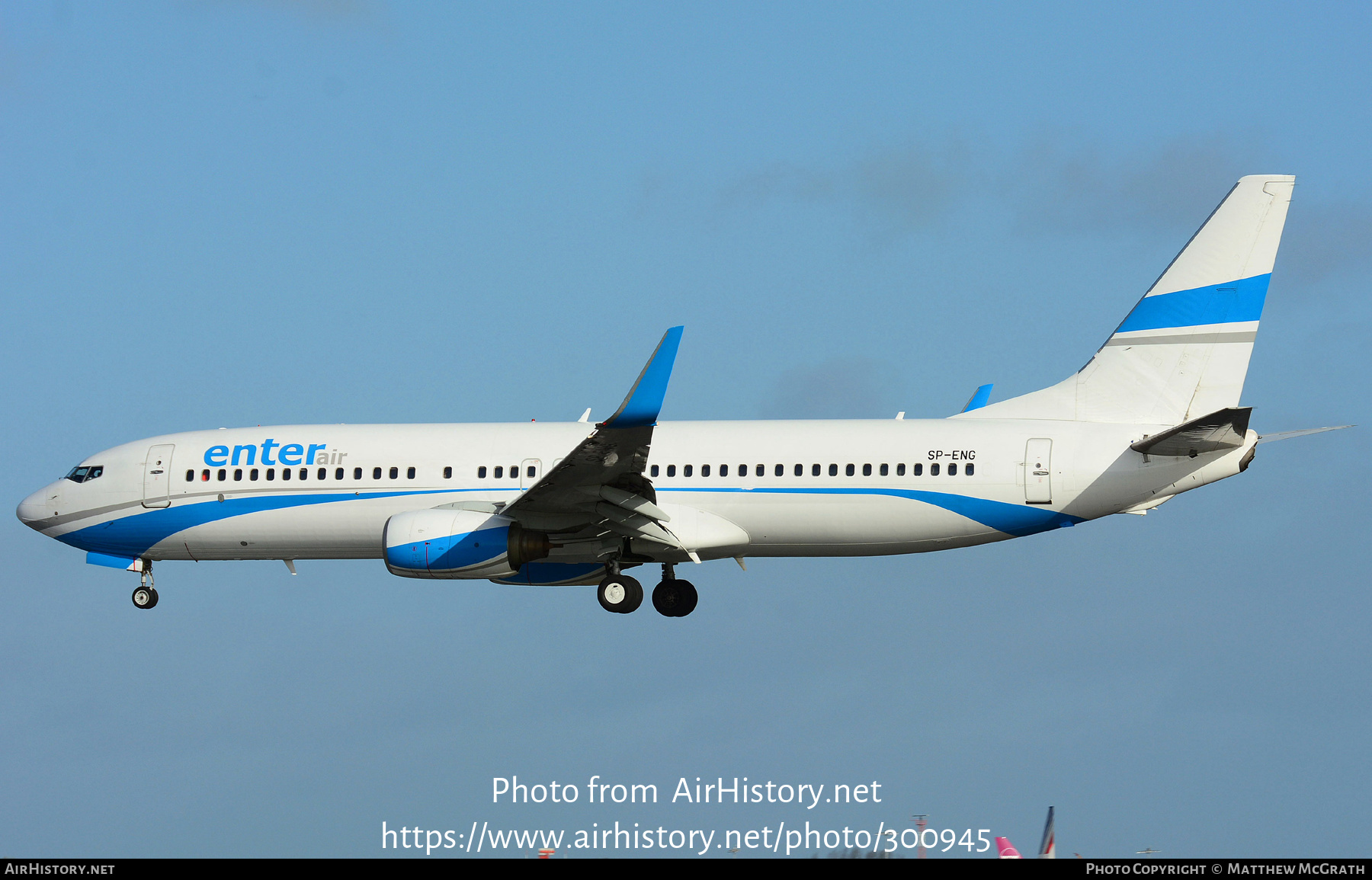 Aircraft Photo of SP-ENG | Boeing 737-8CX | Enter Air | AirHistory.net #300945