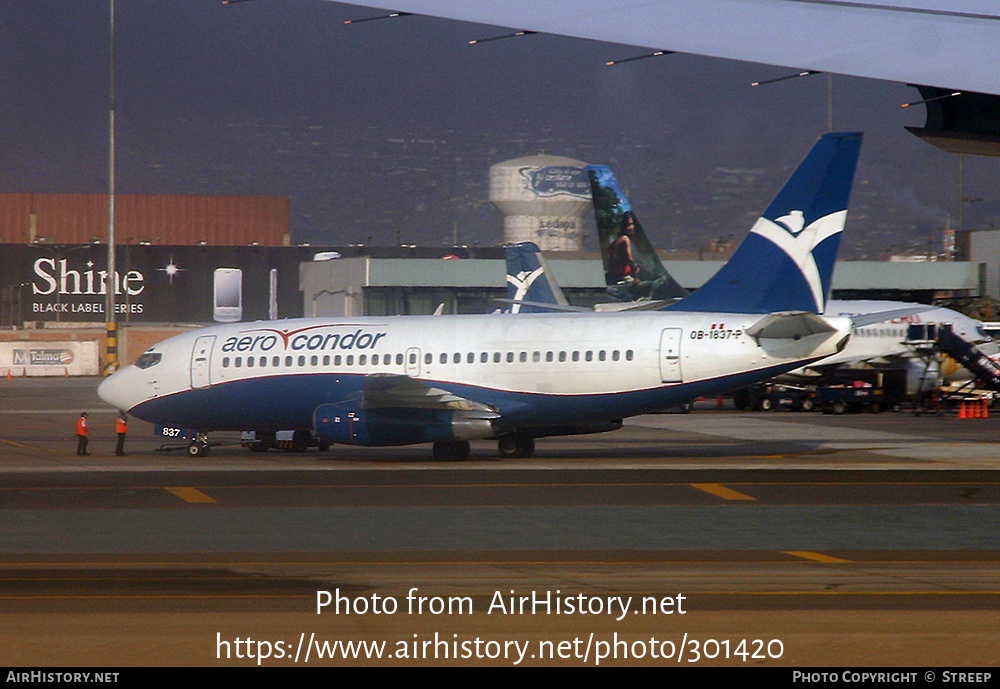 Aircraft Photo of OB-1837-P | Boeing 737-230/Adv | Aero Cóndor Perú | AirHistory.net #301420