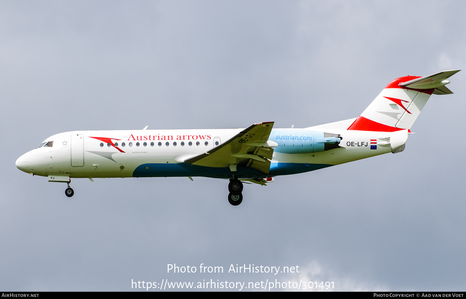 Aircraft Photo of OE-LFJ | Fokker 70 (F28-0070) | Austrian Arrows | AirHistory.net #301491