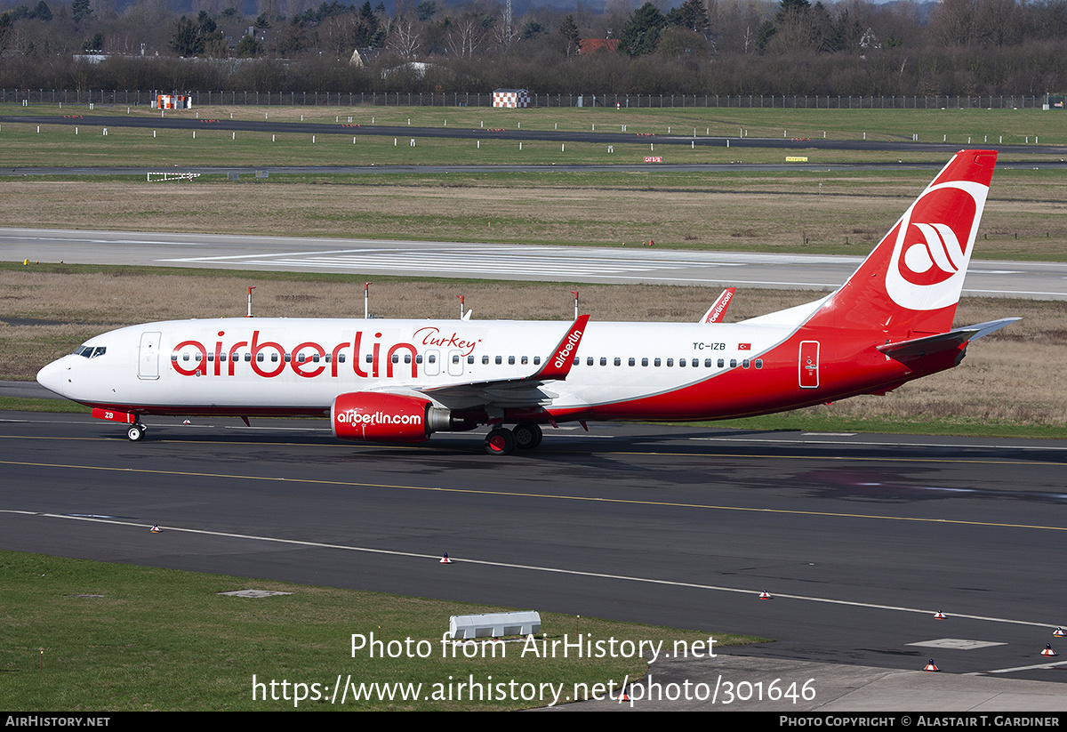 Aircraft Photo of TC-IZB | Boeing 737-86J | Air Berlin Turkey | AirHistory.net #301646