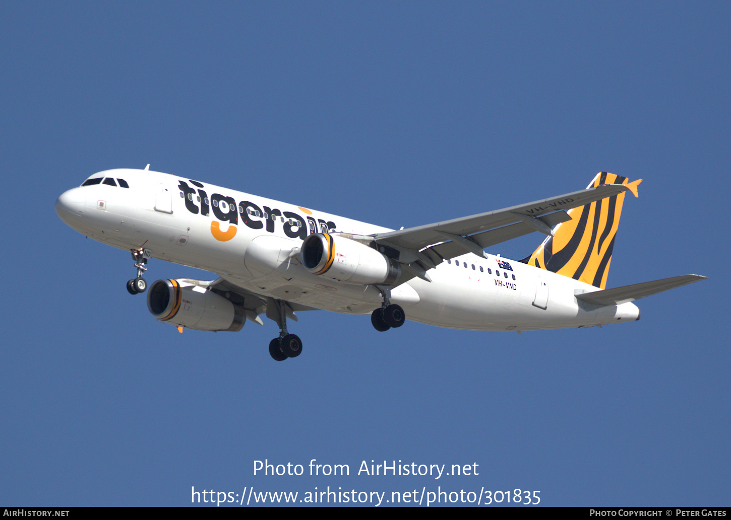 Aircraft Photo of VH-VND | Airbus A320-232 | Tigerair | AirHistory.net #301835