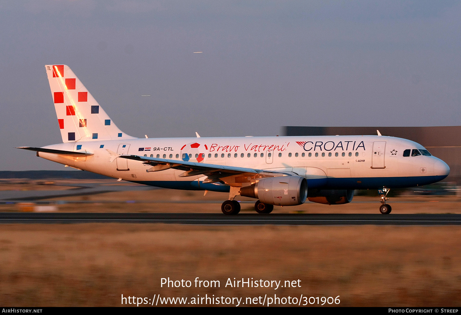 Aircraft Photo of 9A-CTL | Airbus A319-112 | Croatia Airlines | AirHistory.net #301906