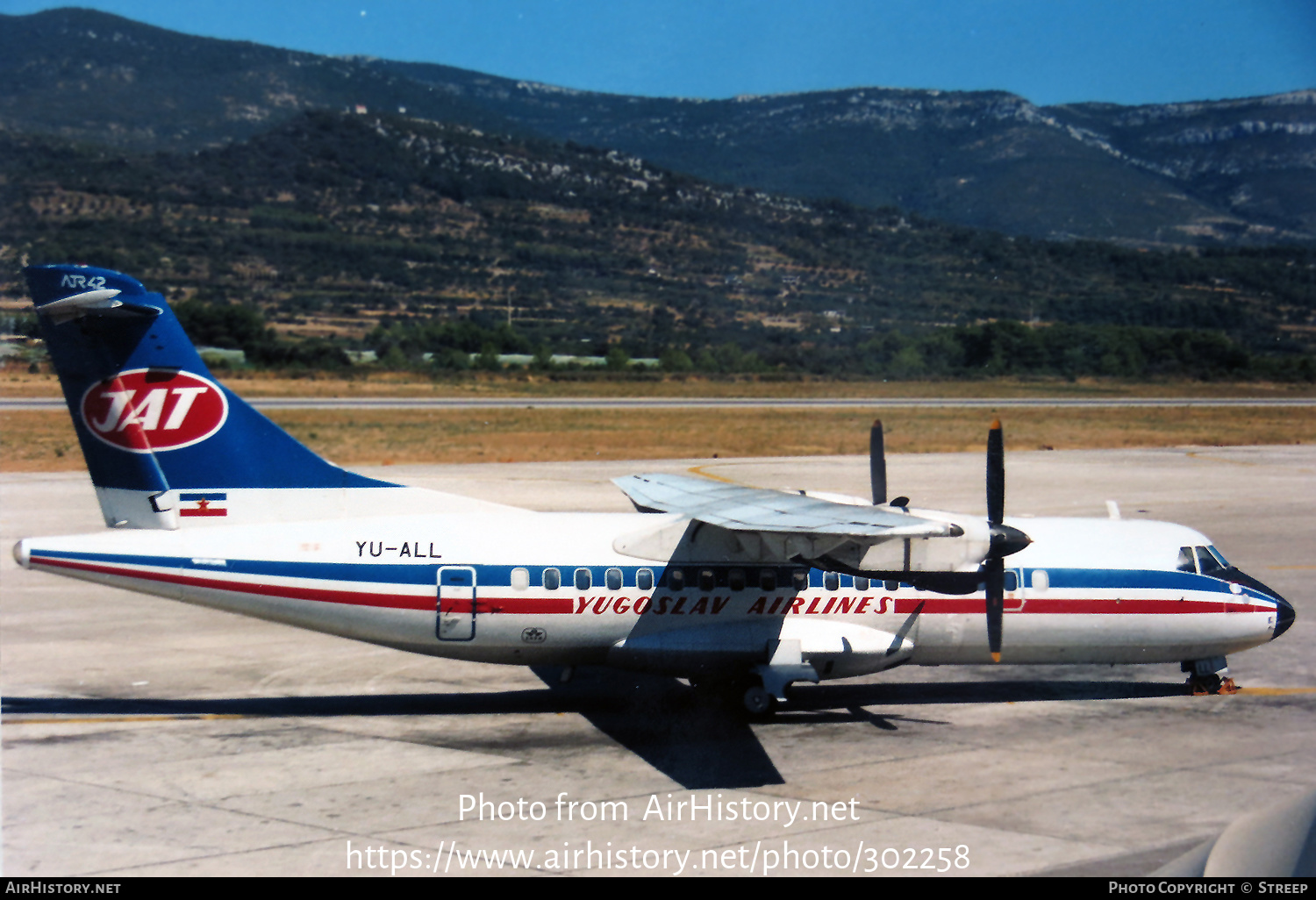 Aircraft Photo of YU-ALL | ATR ATR-42-300 | JAT Yugoslav Airlines - Jugoslovenski Aerotransport | AirHistory.net #302258