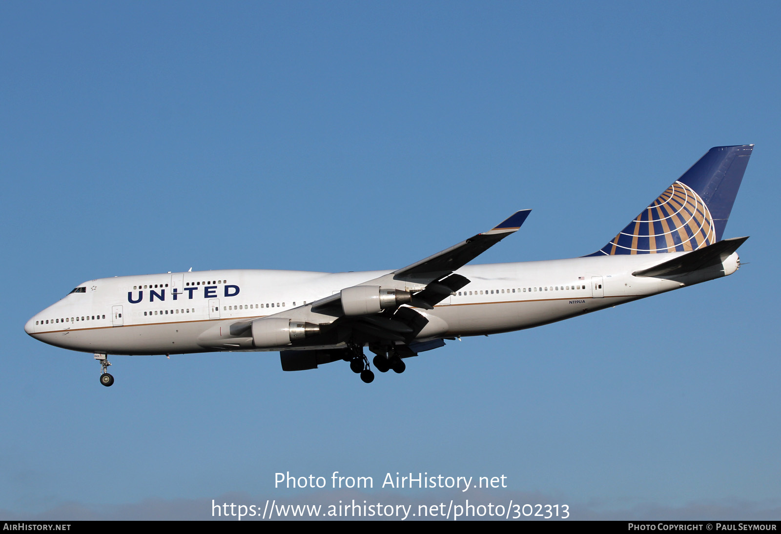 Aircraft Photo of N119UA | Boeing 747-422 | United Airlines | AirHistory.net #302313