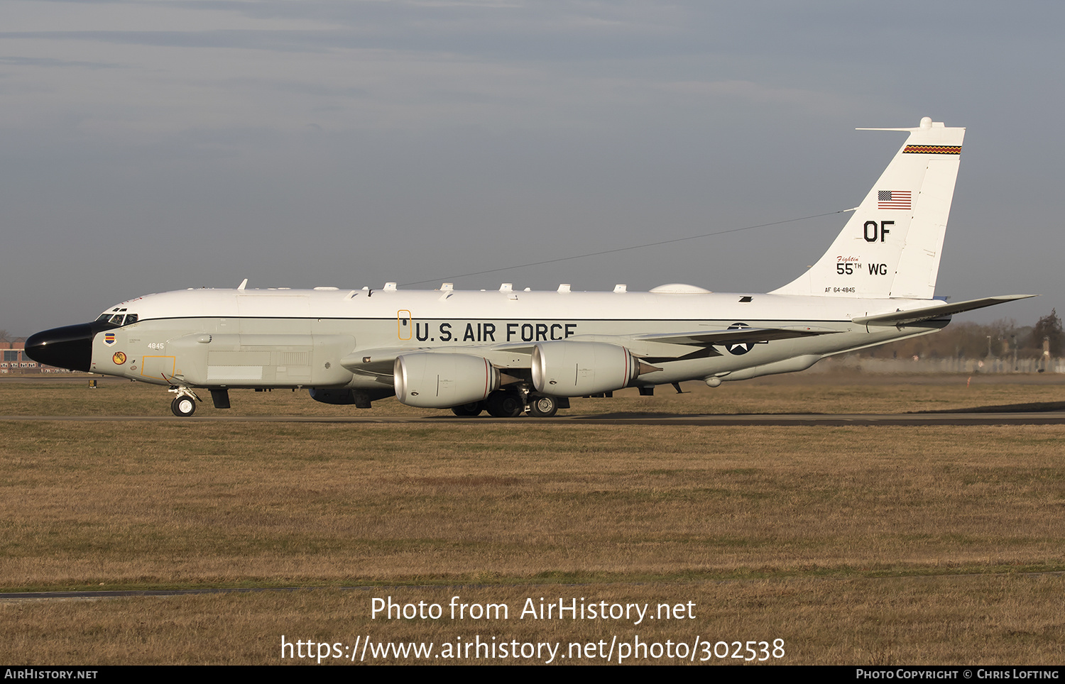 Aircraft Photo of 64-14845 / AF64-845 | Boeing RC-135V | USA - Air Force | AirHistory.net #302538