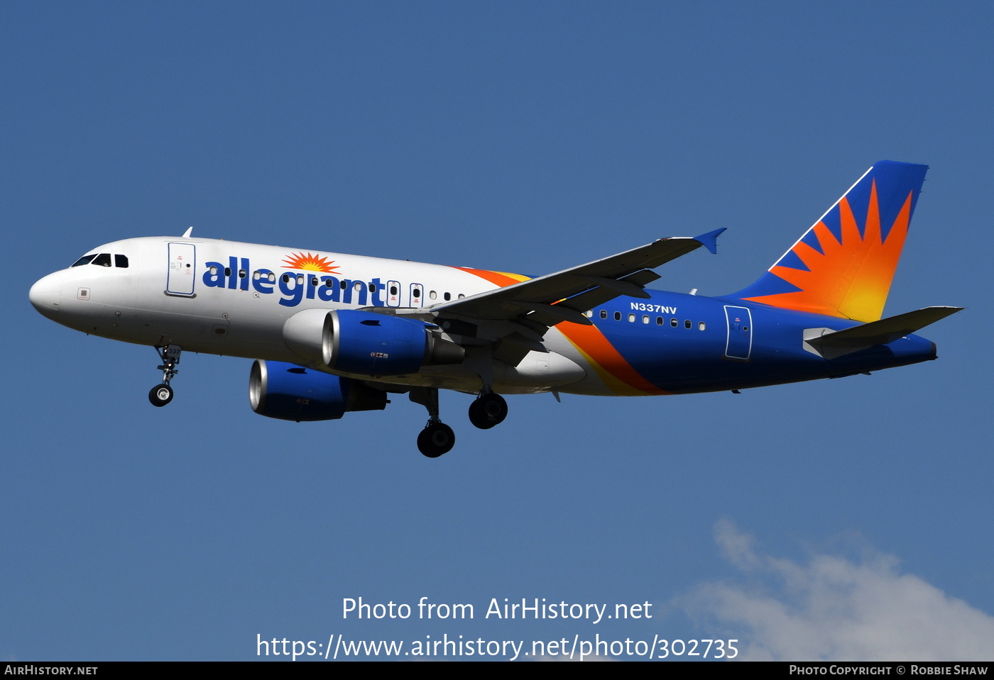 Aircraft Photo of N337NV | Airbus A319-111 | Allegiant Air | AirHistory.net #302735