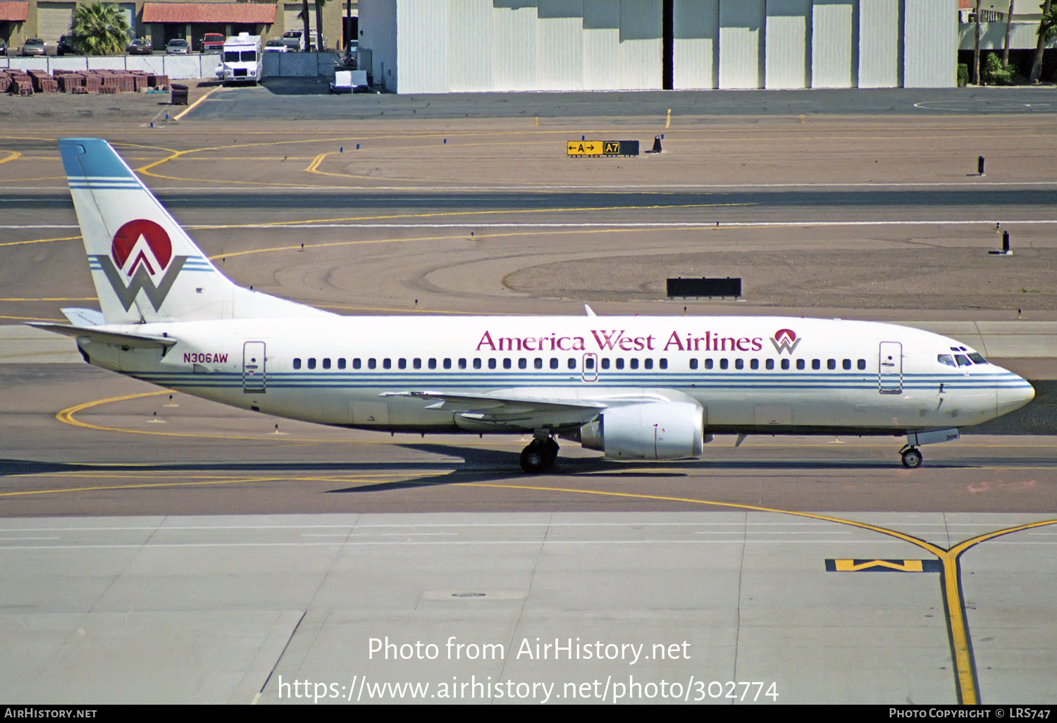 Aircraft Photo of N306AW | Boeing 737-3G7 | America West Airlines | AirHistory.net #302774