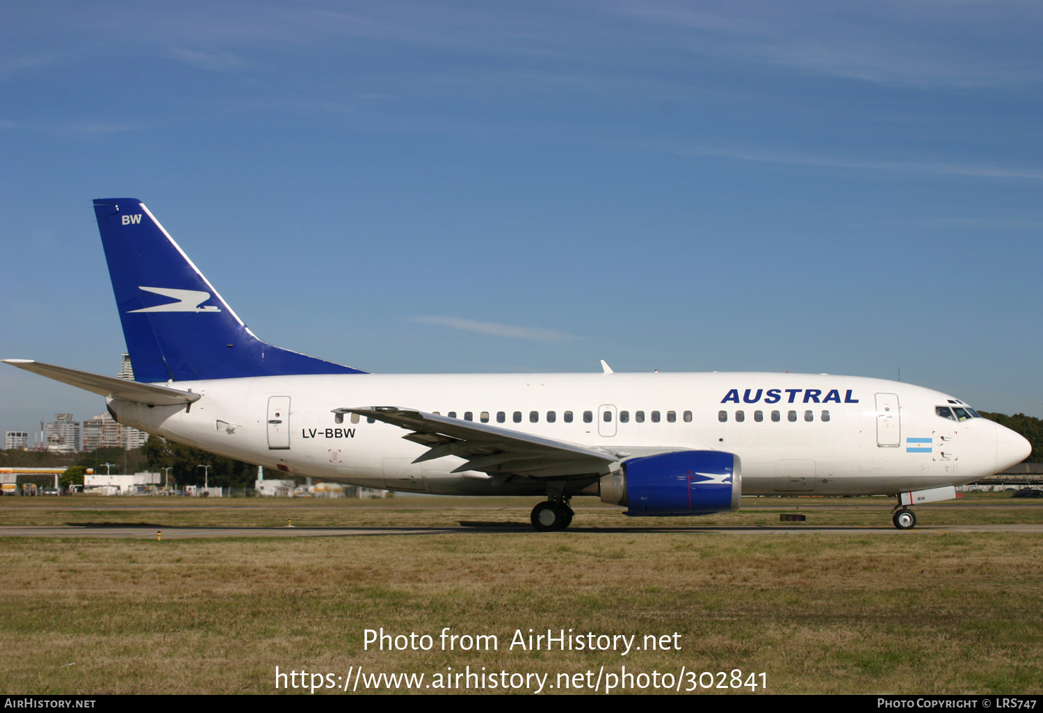 Aircraft Photo of LV-BBW | Boeing 737-5Y0 | Austral Líneas Aéreas | AirHistory.net #302841