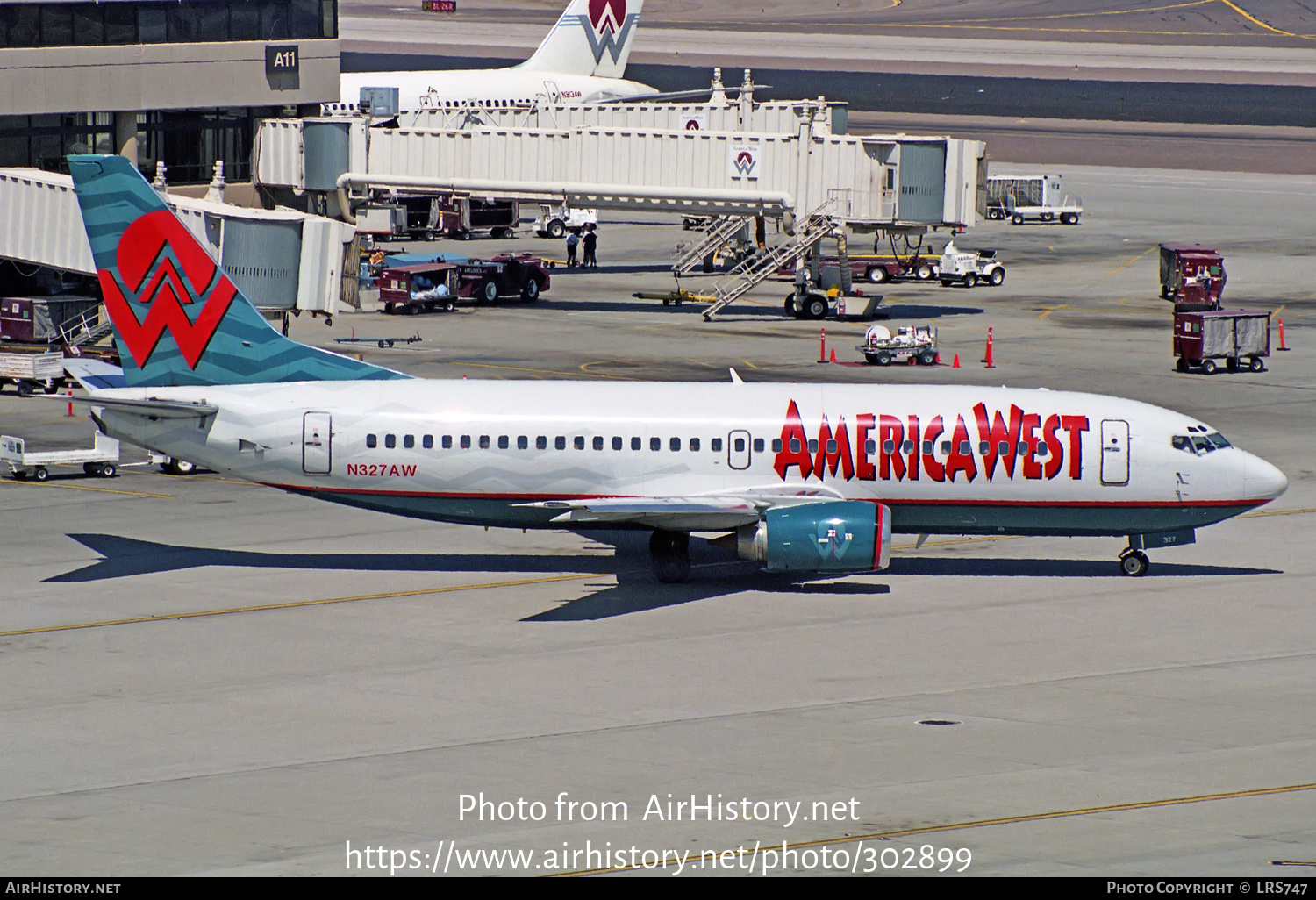 Aircraft Photo of N327AW | Boeing 737-3Q8 | America West Airlines | AirHistory.net #302899