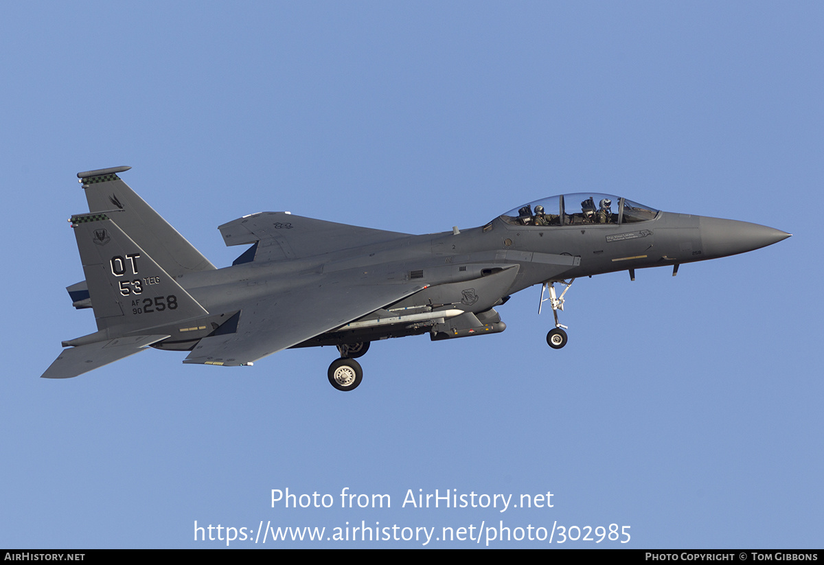 Aircraft Photo of 90-0258 | Boeing F-15E Strike Eagle | USA - Air Force | AirHistory.net #302985