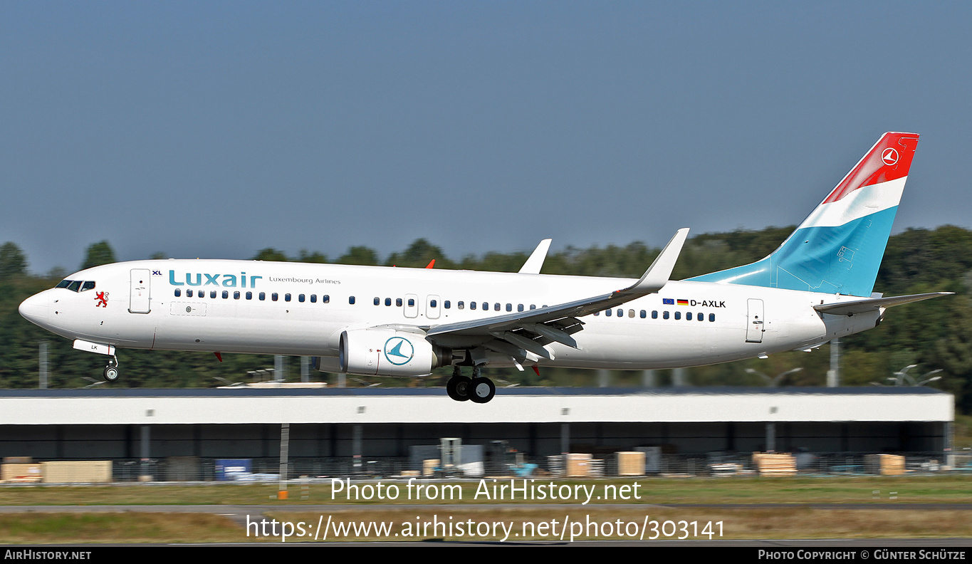 Aircraft Photo of D-AXLK | Boeing 737-86J | Luxair | AirHistory.net #303141