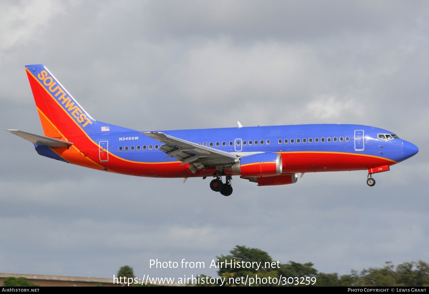 Aircraft Photo of N346SW | Boeing 737-3H4 | Southwest Airlines | AirHistory.net #303259