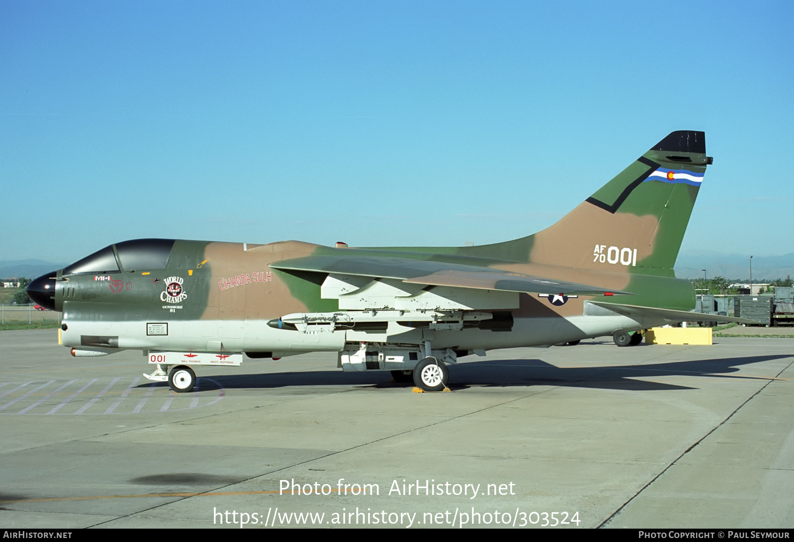 Aircraft Photo of 70-1001 / AF70-001 | LTV A-7D Corsair II | USA - Air Force | AirHistory.net #303524