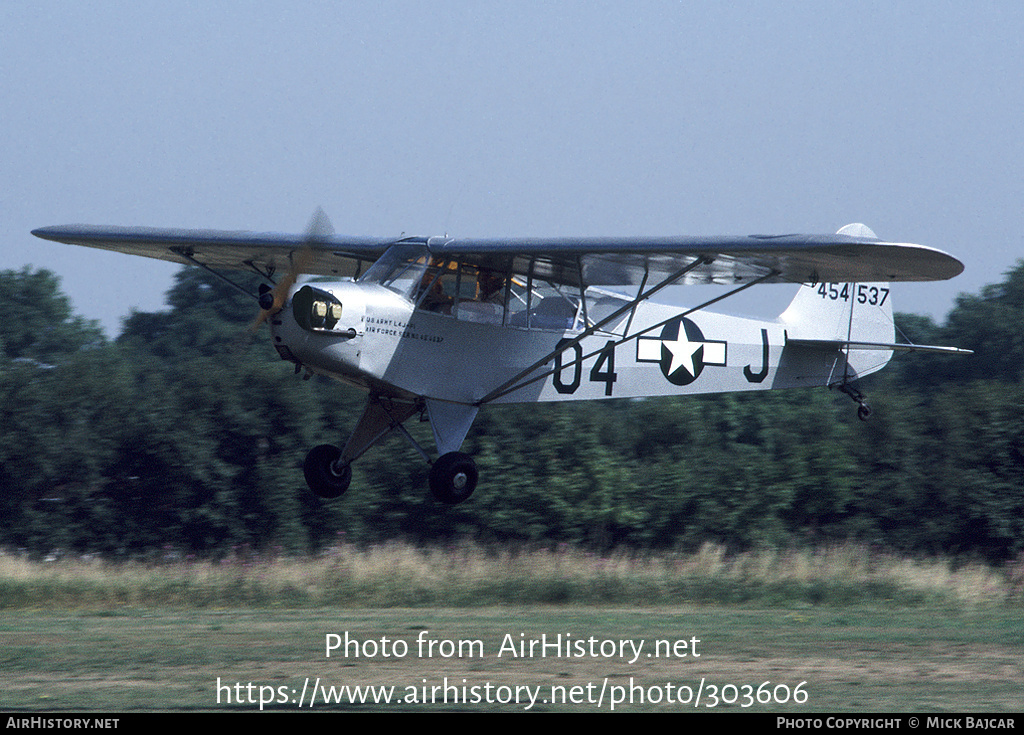 Aircraft Photo of G-BFDL / 454537 | Piper J-3C-65 Cub | USA - Air Force | AirHistory.net #303606