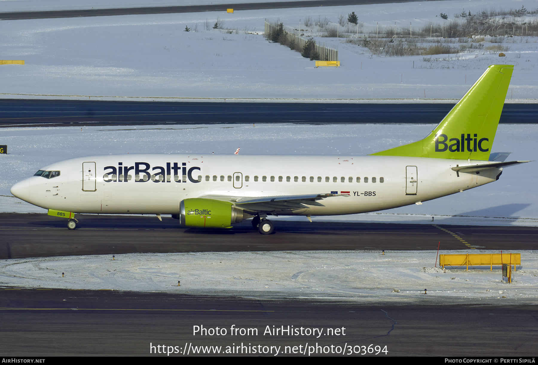 Aircraft Photo of YL-BBS | Boeing 737-31S | AirBaltic | AirHistory.net #303694