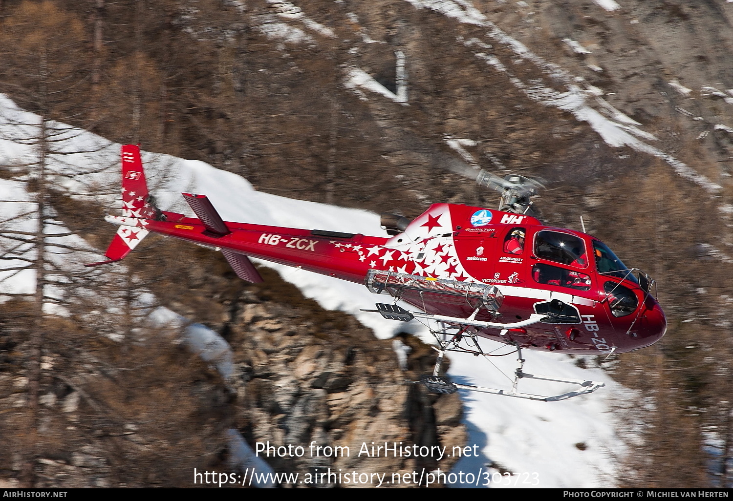 Aircraft Photo of HB-ZCX | Aerospatiale AS-350B-3 Ecureuil | Air Zermatt | AirHistory.net #303723