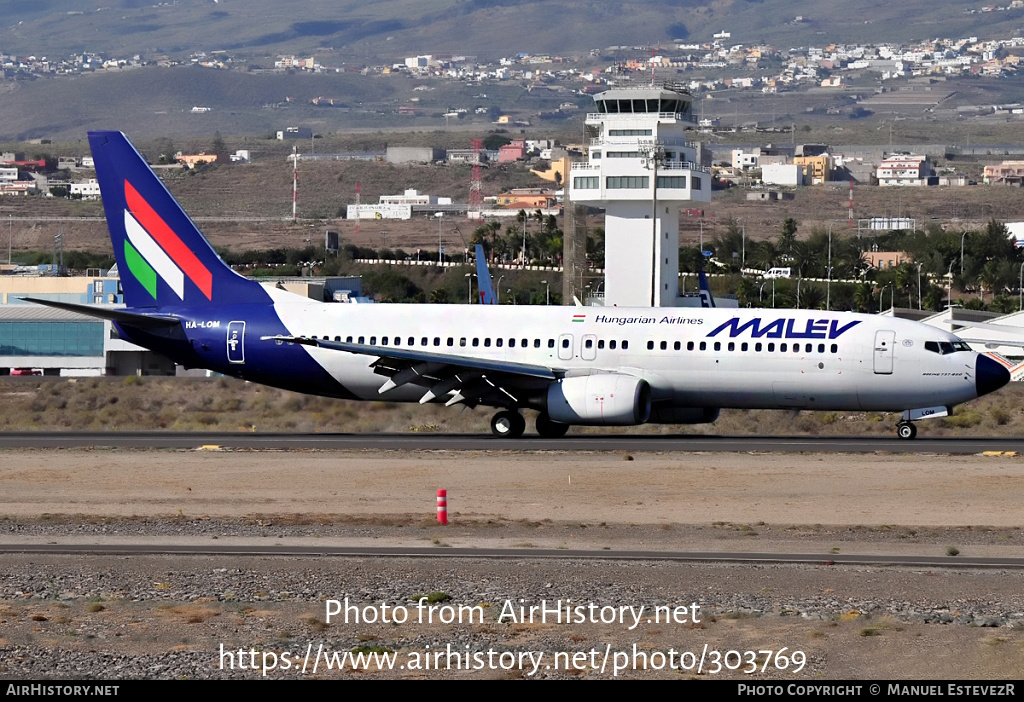 Aircraft Photo of HA-LOM | Boeing 737-8Q8 | Malév - Hungarian Airlines | AirHistory.net #303769