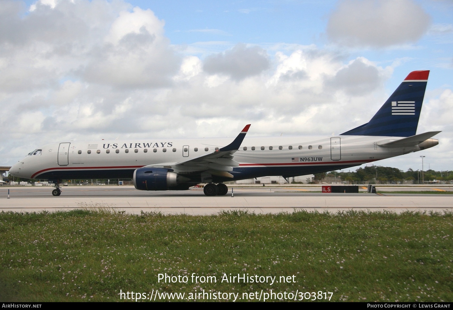 Aircraft Photo of N963UW | Embraer 190AR (ERJ-190-100IGW) | US Airways | AirHistory.net #303817