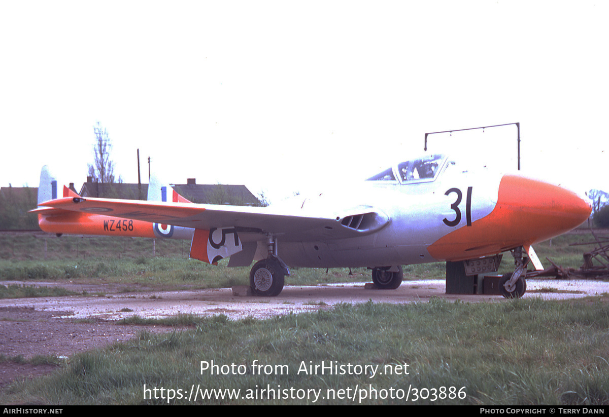 Aircraft Photo of WZ458 | De Havilland D.H. 115 Vampire T11 | UK - Air Force | AirHistory.net #303886