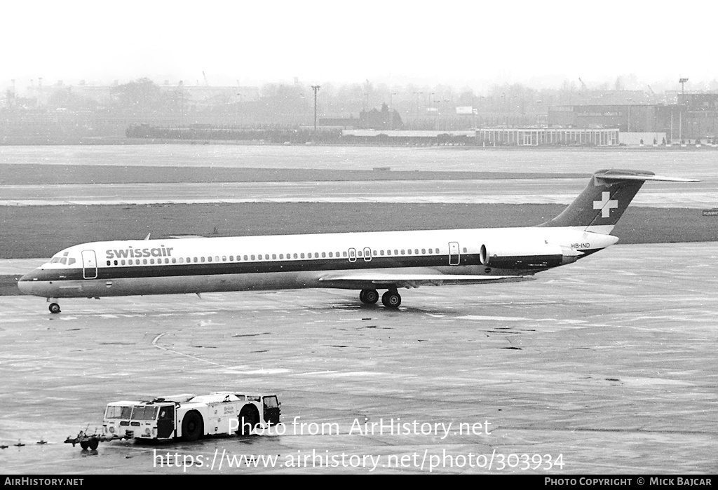 Aircraft Photo of HB-IND | McDonnell Douglas MD-81 (DC-9-81) | Swissair | AirHistory.net #303934