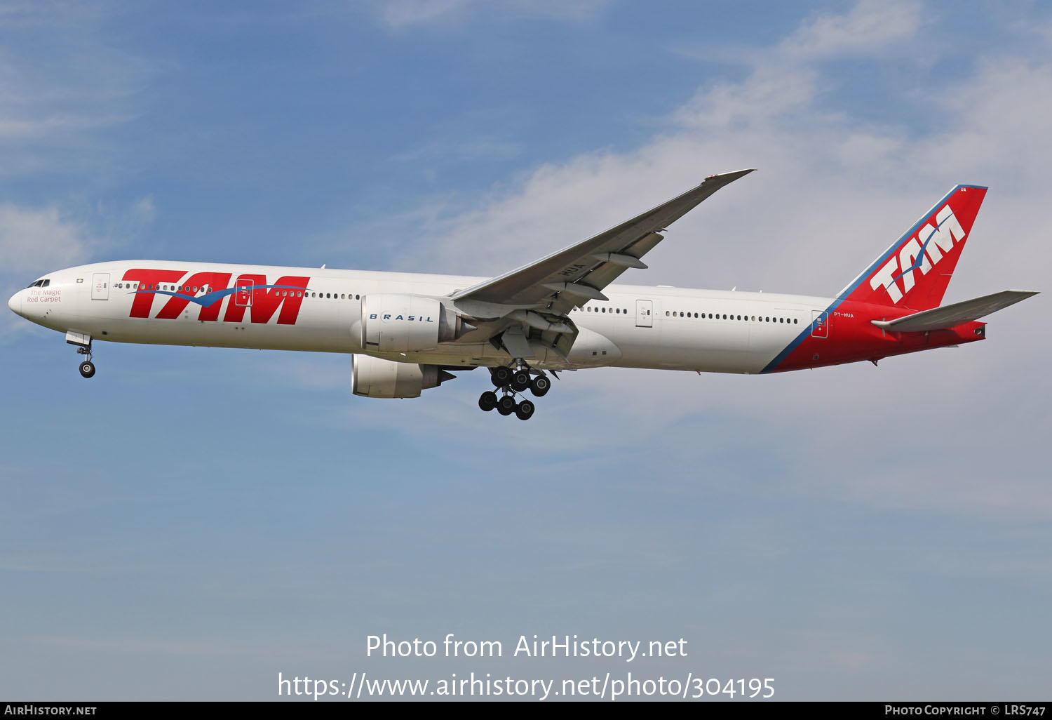 Aircraft Photo of PT-MUA | Boeing 777-32W/ER | TAM Linhas Aéreas | AirHistory.net #304195