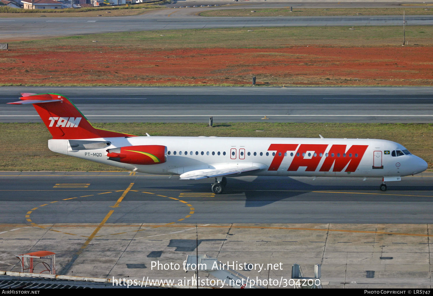 Aircraft Photo of PT-MQD | Fokker 100 (F28-0100) | TAM Linhas Aéreas | AirHistory.net #304200