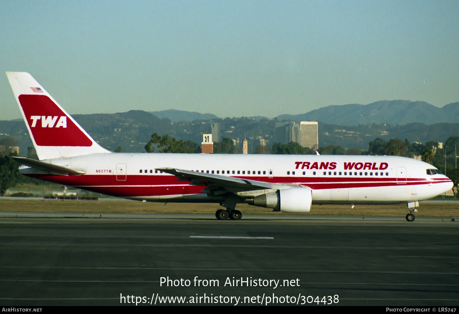 Aircraft Photo of N607TW | Boeing 767-231 | Trans World Airlines - TWA | AirHistory.net #304438