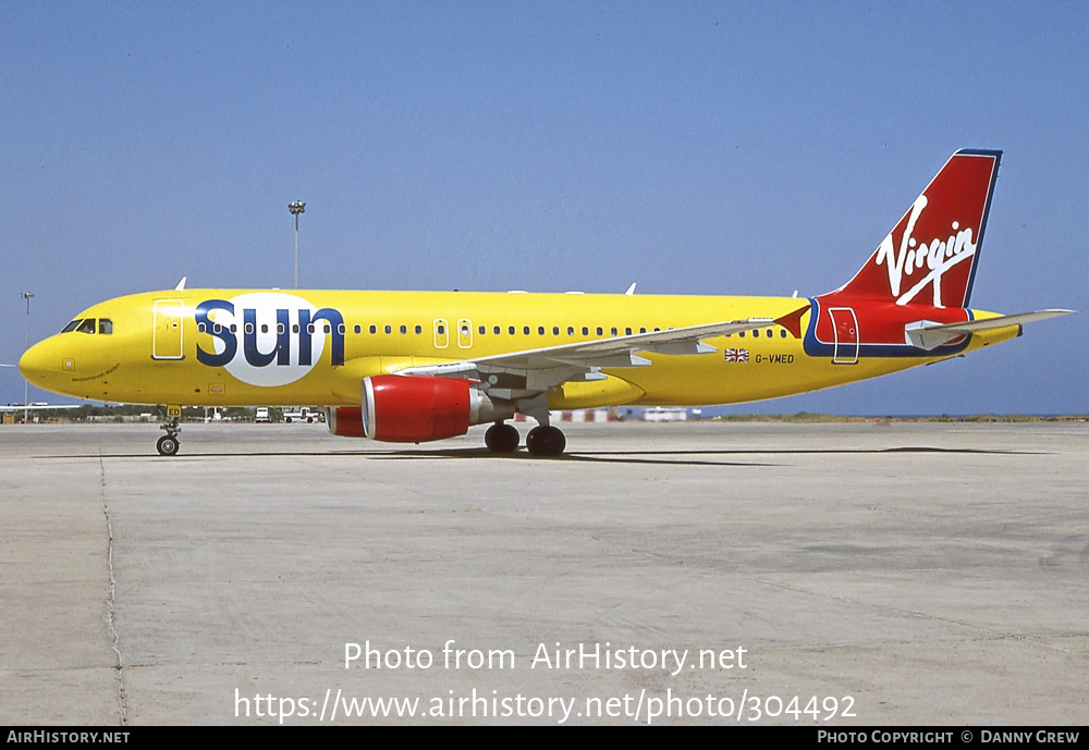 Aircraft Photo of G-VMED | Airbus A320-214 | Virgin Sun | AirHistory.net #304492