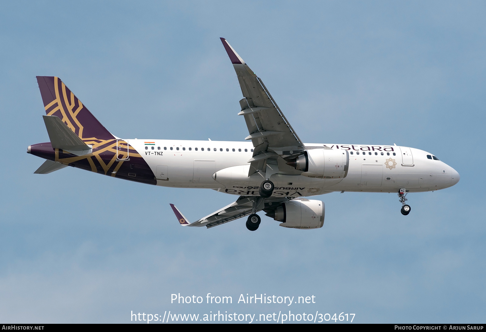 Aircraft Photo of VT-TNZ | Airbus A320-251N | Vistara | AirHistory.net #304617