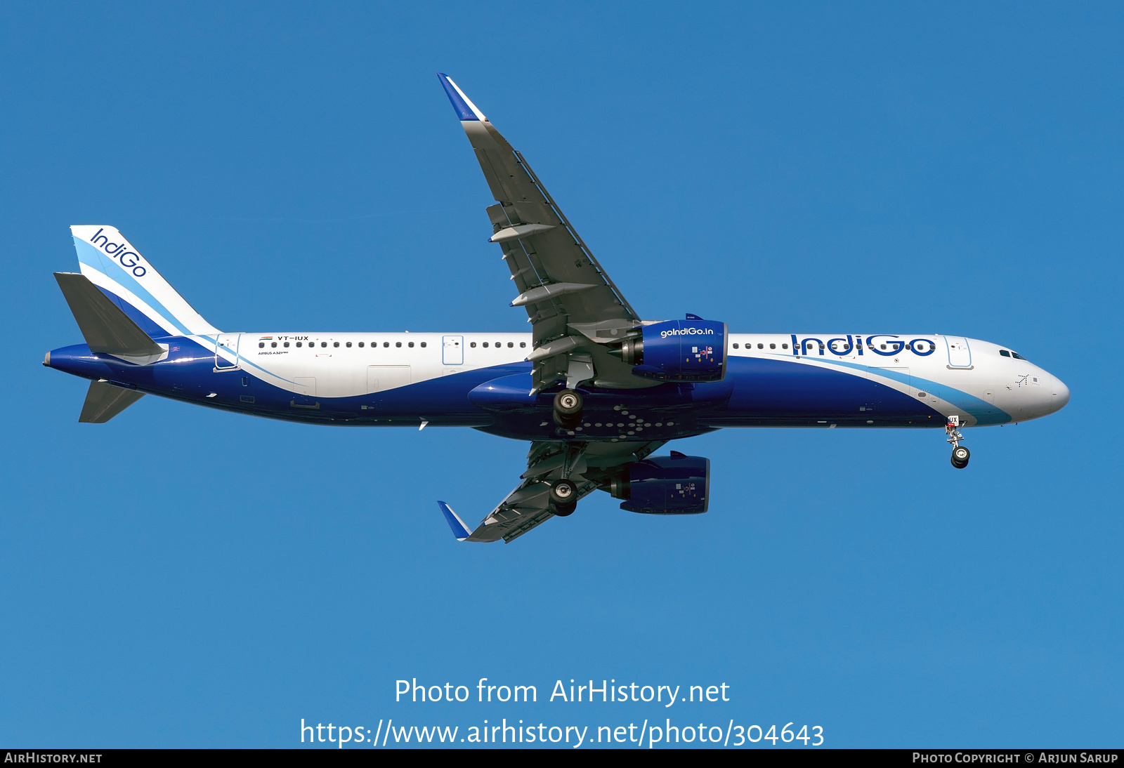 Aircraft Photo of VT-IUX | Airbus A321-271NX | IndiGo | AirHistory.net #304643